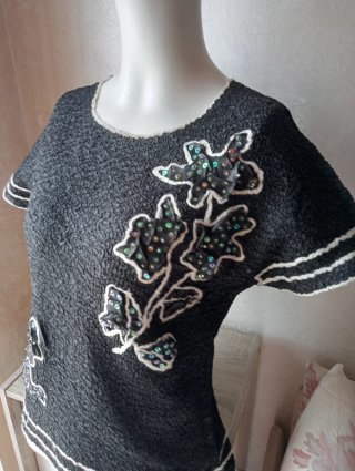 Maglia in tessuto crespo - Vintage