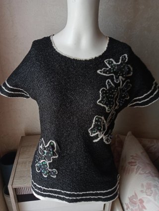 Maglia in tessuto crespo - Vintage