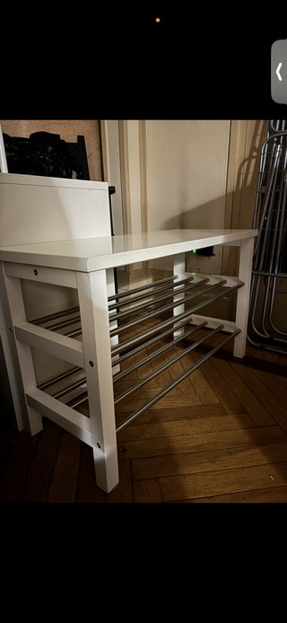 Zapatero IKEA Blanco y Metal
