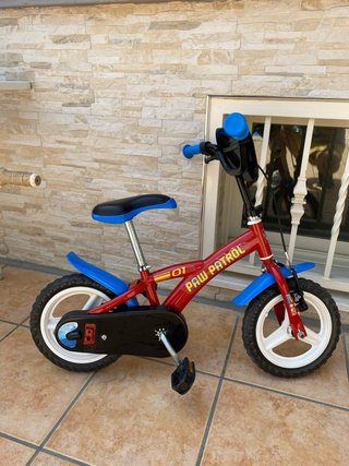 Bicicleta Infantil Paw Patrol Roja