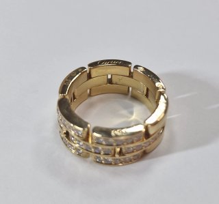 Anillo Cartier Maillon Panthere Oro y Diamantes
