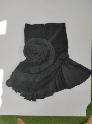 Falda Rinascimiento Terciopelo Negra talla S
