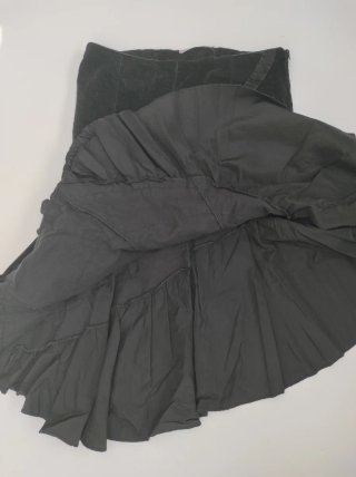 Falda Rinascimiento Terciopelo Negra talla S