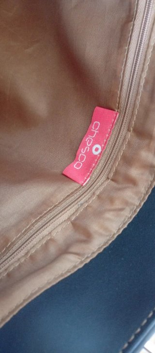 Bolso de verano beige y marrón