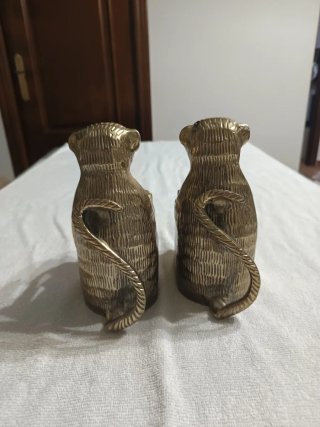 Figuras de Bronce de Monos (2 unidades)