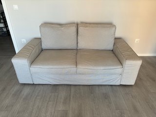 Sofá gris de tela Ikea