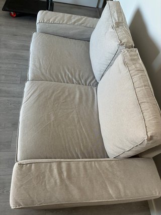 Sofá gris de tela Ikea