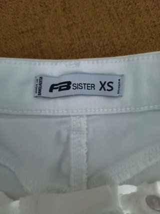 Pantalón corto vaquero elástico blanco Talla XS