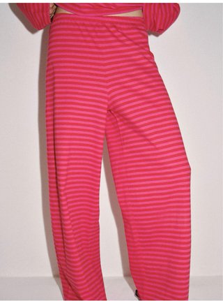 Pantalón rayas Zara con lino