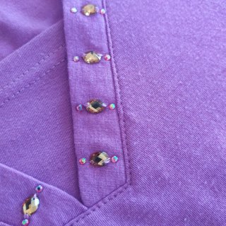T-shirt donna viola taglia L