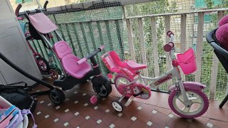 Pack: Triciclo, Bici y Patinete Infantil Rosa