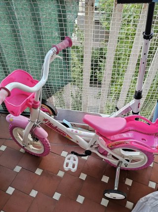 Pack: Triciclo, Bici y Patinete Infantil Rosa