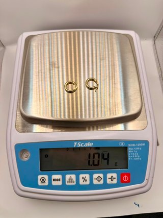 Pendientes de Oro Tipo Aro 9k 1.04GR