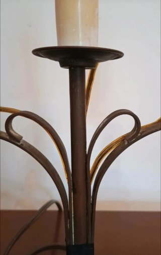 Lampada da tavolo con 3 candele