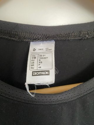 Camiseta deportiva Quechua negra mujer