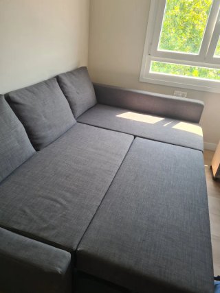 Sofá Cama Chaise Longue Gris Friheten Ikea