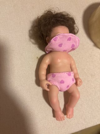 Mini Bebé Silicona Rosa Corazones