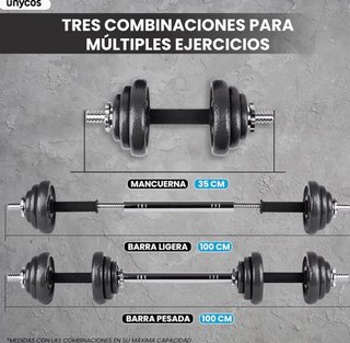 Mancuernas Ajustables 3 en 1
