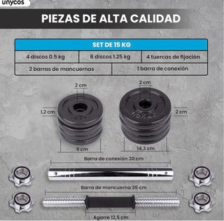Mancuernas Ajustables 3 en 1
