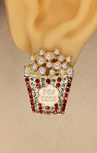 Pendientes Retro Perlas y zirkonias Resin y Acero