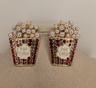 Pendientes Retro Perlas y zirkonias Resin y Acero