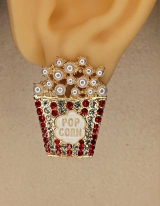 Pendientes Retro Perlas y zirkonias Resin y Acero