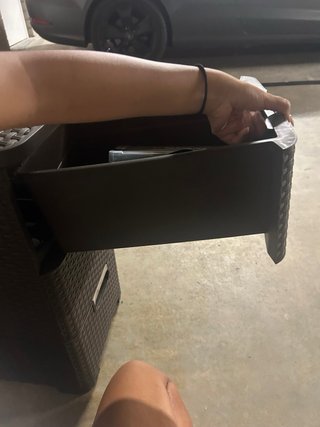 Cajonera de plástico marrón 3 cajones