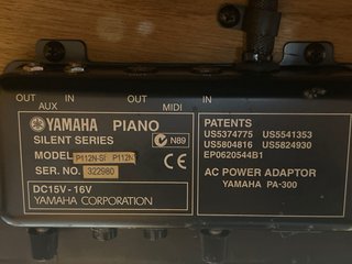 Piano YAMAHA P112N-SI Silent Series