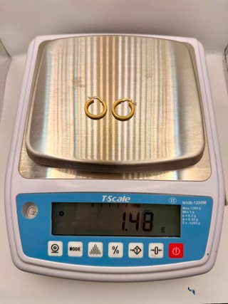 Pendientes de Oro Tipo Aro 9k 1.48GR