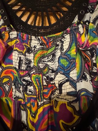 Vestido largo estampado talla M