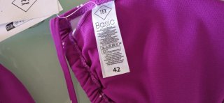 Bikini TEX Basic morado estampado flores