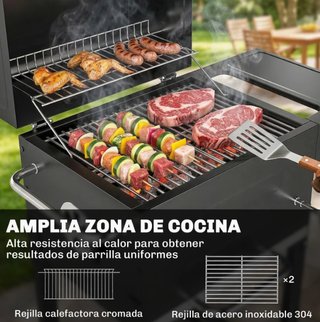 Barbacoa Carbón Portátil Acero Inox
