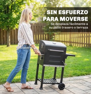 Barbacoa Carbón Portátil Acero Inox