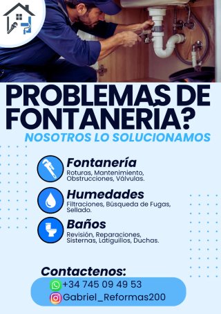 Servicios de fontanería a domicilio