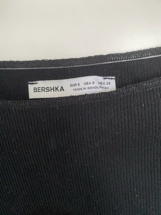 Vestido Bershka Negro Manga Larga