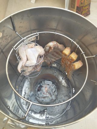 Barril Ahumador Metálico Barbacoa