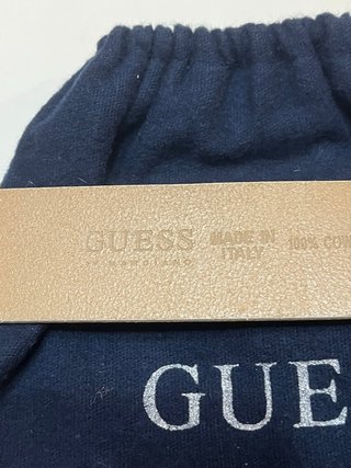 Cinturón Guess Mujer Beige y Dorado