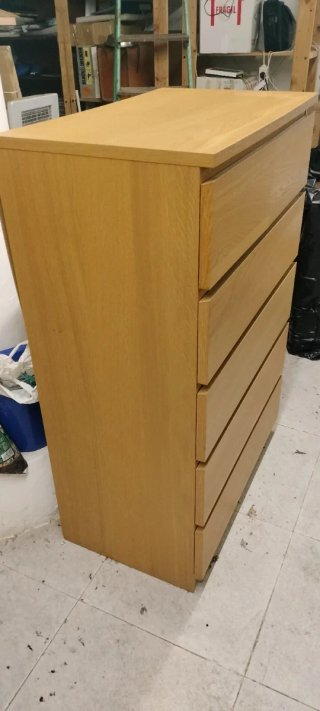 Cómoda IKEA 5 cajones madera