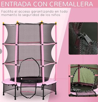 Trampolín para Niños de +3 Años Ø140 cm con Red