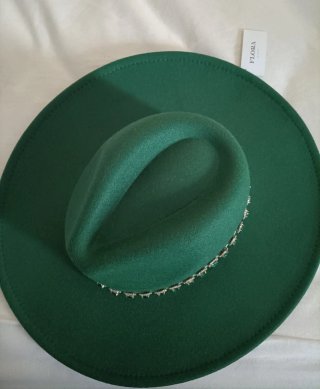 Sombrero Fedora Lana Verde Lulus