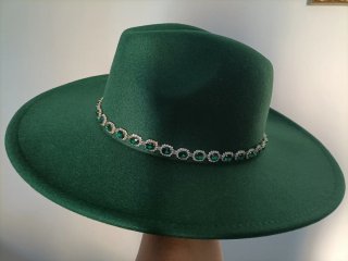 Sombrero Fedora Lana Verde Lulus