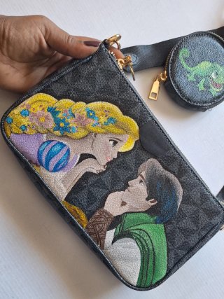Bolso Rapunzel Enredados pintado a mano