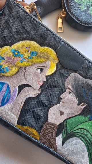 Bolso Rapunzel Enredados pintado a mano