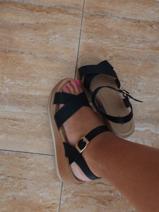 Sandalias negras talla 38