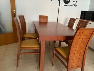 Mesa Comedor Madera + 6 Sillas