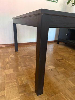 Mesa comedor extensible negra