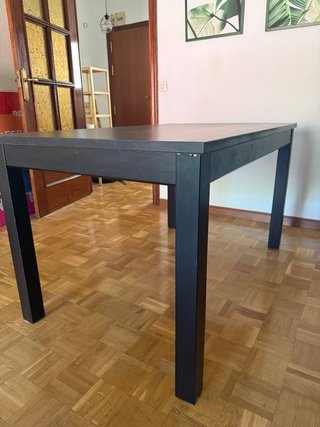 Mesa comedor extensible negra