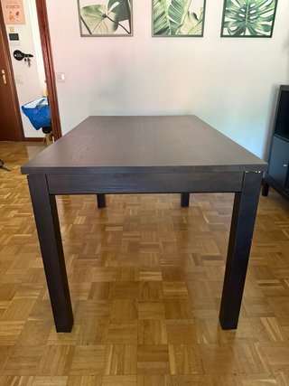 Mesa comedor extensible negra