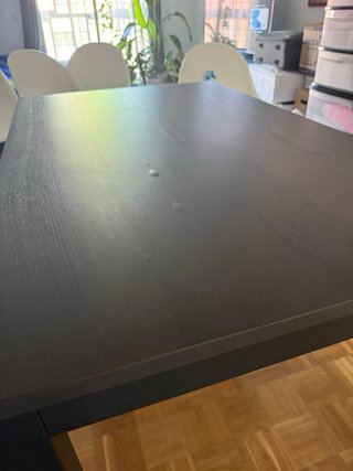 Mesa comedor extensible negra