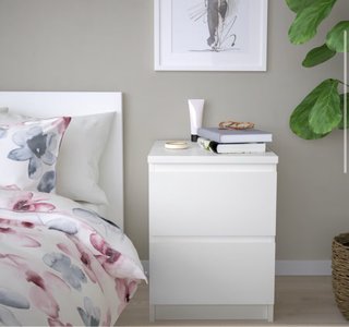 Cómoda 2 cajones Ikea MALM blanca